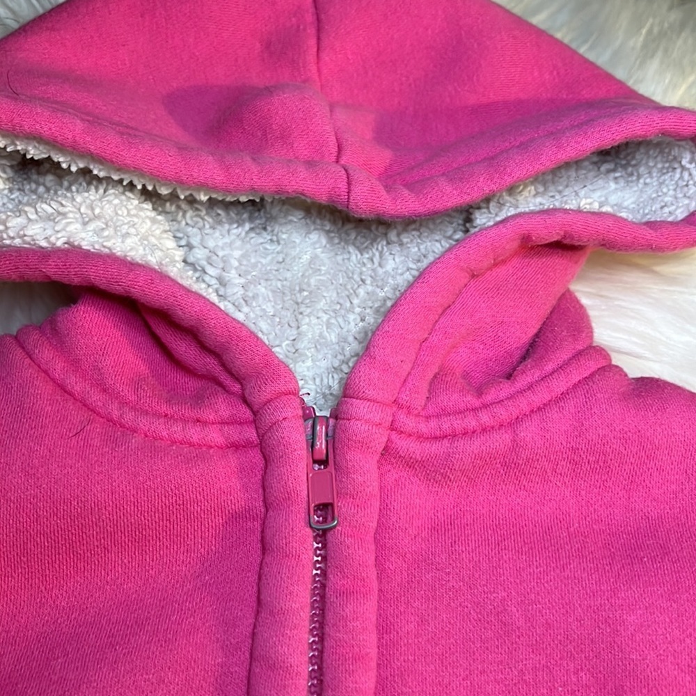 Debbie Disaster Fleece Lined Pink Zip Up Kids Hoodie Pink Size 4t - Picture 3 of 5